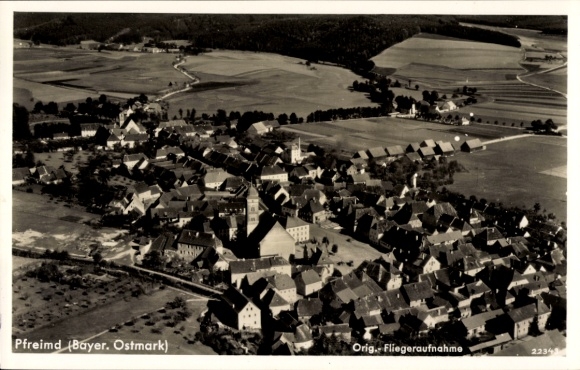 Ak Pfreimd in der Oberpfalz, Luftaufnahme