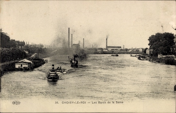 CPA Choisy-le-Roi Val de Marne, Les Bords de la Seine