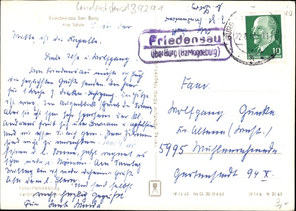 KP Friedensau Möckern Jerichower Land, stara szkoła, widok z zewnątrz