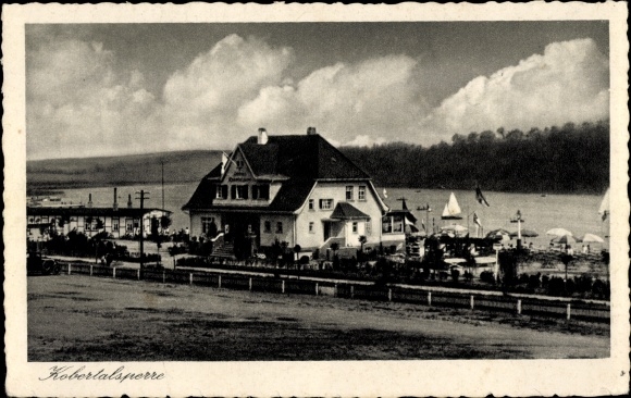 Ak Langenbernsdorf Sachsen, Gasthaus, Kobertalsperre
