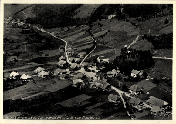 Postcard Menzenschwand St. Blasien in the Black Forest, aerial photograph
