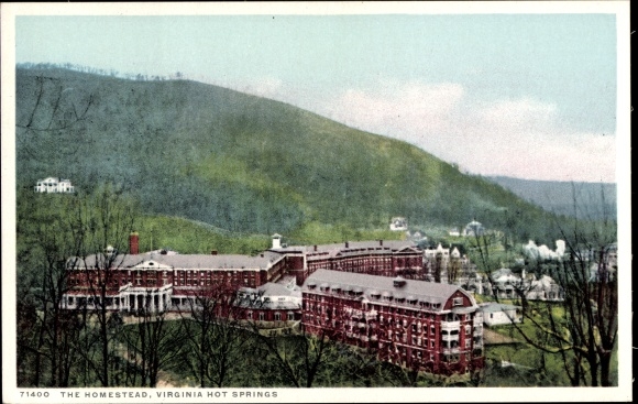 Ak Hot Springs Virginia USA, Gehöft