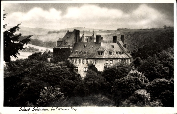 Foto Ak Wissen im Landkreis Altenkirchen Westerwald Rheinland Pfalz, Schloss Schönstein