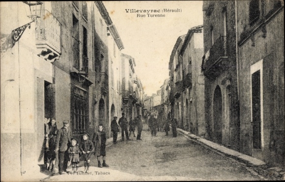 Postcard Villeveyrac Hérault, Route Turenne