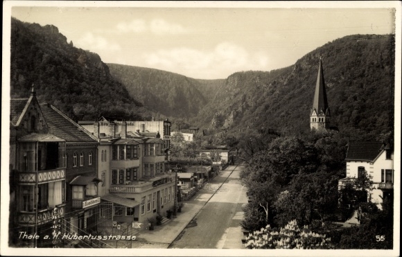 Postcard Thale im Harz, Hubertusstrasse