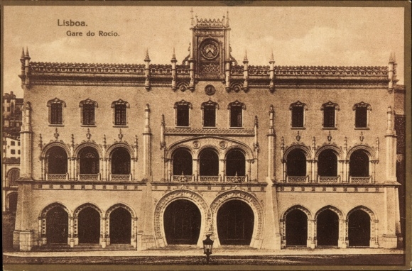 Postcard Lisboa Portugal, Gare do Rocio