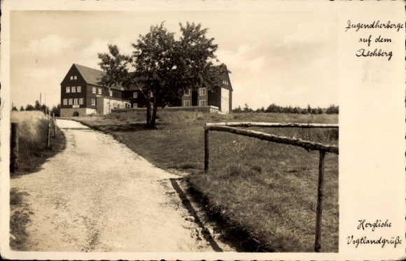 Ak Aschberg Klingenthal in de Vogtland-Saksen, Jeugdherberg