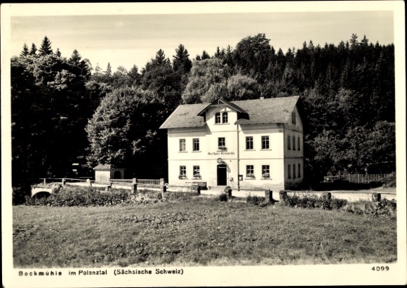 Ak Hohnstein Sächsische Schweiz, Bockmühle im Polenztal