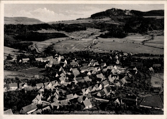 Postcard Schörzingen Schömberg in Zollernalbkreis, aerial photograph