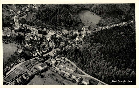 Ak Bad Grund im Harz, Fliegeraufnahme
