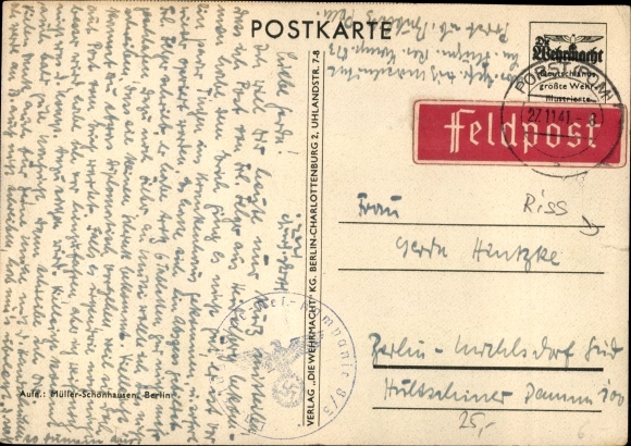 Postcard Pre-military training by the SA, target practice, rifle