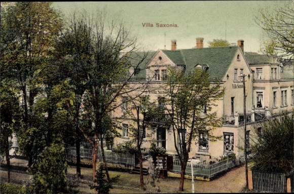 Postcard Bad Steben in the Franconian Forest, Villa Saxonia