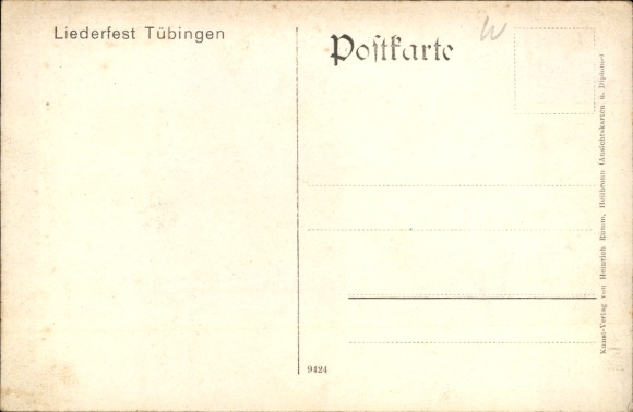 Postcard Tübingen am Neckar, 30th General Song Festival of the Swabian Singers' Association 1913, Ludwig Uhland