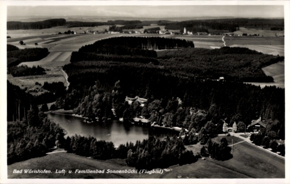 Postcard Bad Wörishofen in Unterallgäu, aerial photograph