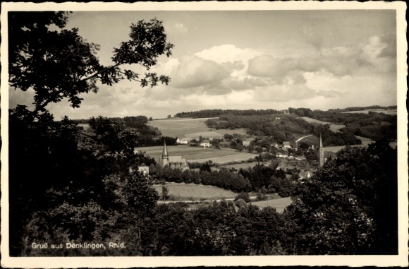 Postcard Denklingen Reichshof in the Oberberg district, total view of the place