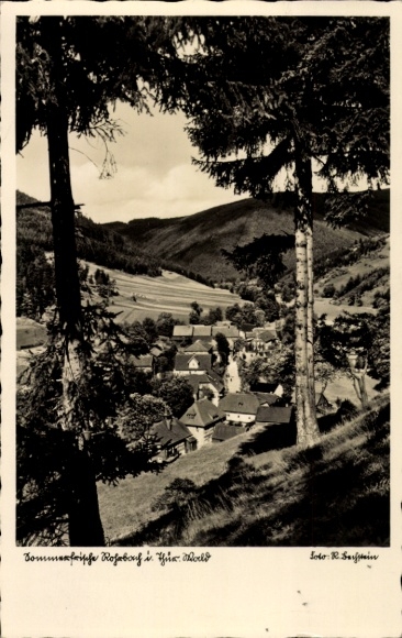 Postcard Rohrbach in Thuringia, general view