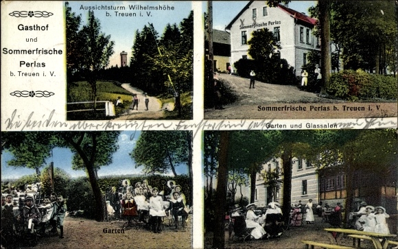 PC Perlas Treuen in Vogtland Saxony, Perlas summer resort, Wilhelmshöhe lookout tower