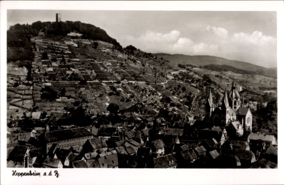 Ak Heppenheim an der Bergstraße, Fliegeraufnahme
