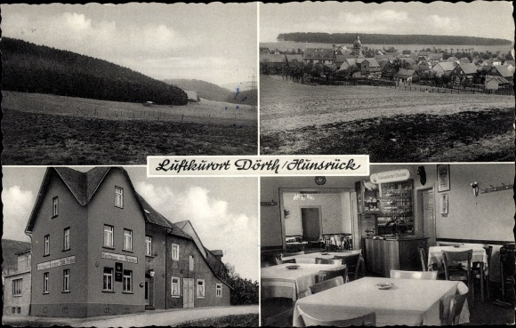Postcard Dörth im Hunsrück, Inn zum Frieden, Panorama