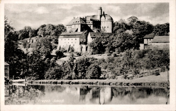 Postcard Hartenstein in the Ore Mountains Saxony, Castle
