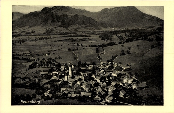 Ak Rettenberg im Allgäu, Gesamtansicht, Luftbild