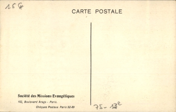 Ak Paris, Boulevard Arago, Evangelische Missies