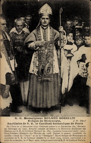 CPA Roland Gosselin, Eveque de Mosynople