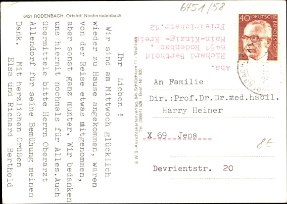 Postcard Niederrodenbach Rodenbach in Hessen, partial view, coat of arms, town hall, community center