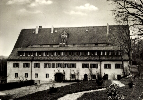 Postcard Mulda in the Ore Mountains, convalescent home