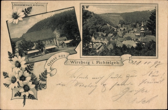 PC Wirsberg in the Fichtelgebirge, partial views, church