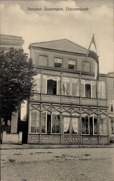 Ak Oostzeebad Travemünde Lübeck, Pension Sootmann