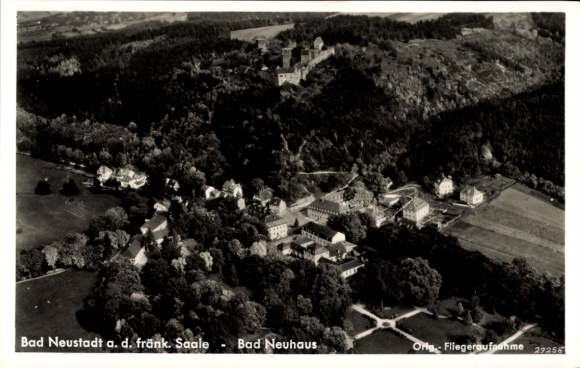 Postcard Bad Neuhaus Bad Neustadt an der Saale Lower Franconia, aerial photograph