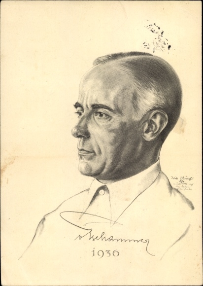 Artist PC Reichssportführer Hans von Tschammer and Osten, President d. German Olympic Committee