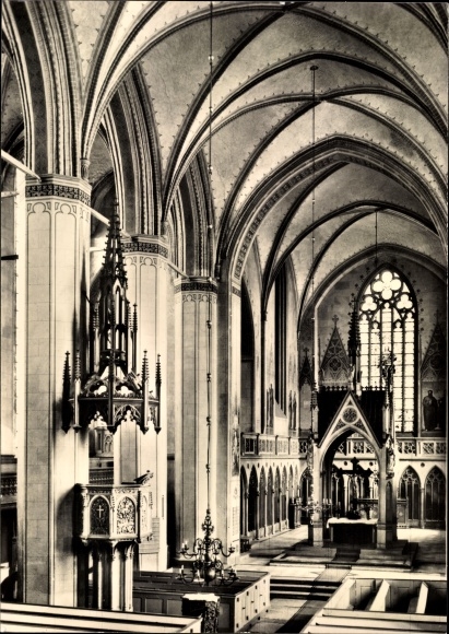 Postcard Barth on the Baltic Sea, St. Mary&#39;s Church