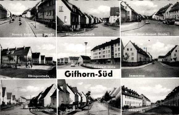 Postcard Gifhorn in Lower Saxony, street views