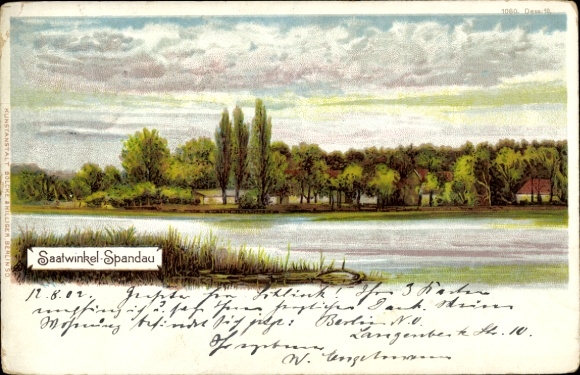 Litho Berlin Reinickendorf Tegel Saatwinkel, Wasserpartie