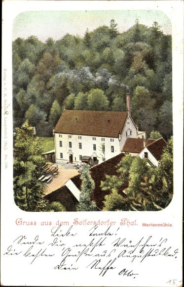 Postcard Wachau in Seifersdorfer Tal, Marienmühle