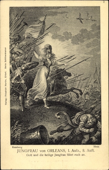Kunstenaar Ak Ramberg, Maagd van Orléans, God en de Heilige Maagd leidt u