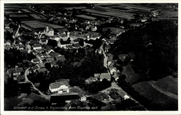 Postcard Wiesent in the Upper Palatinate, aerial photograph