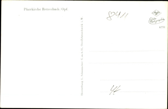 Ak Rettenbach in der Oberpfalz, Pfarrkirche