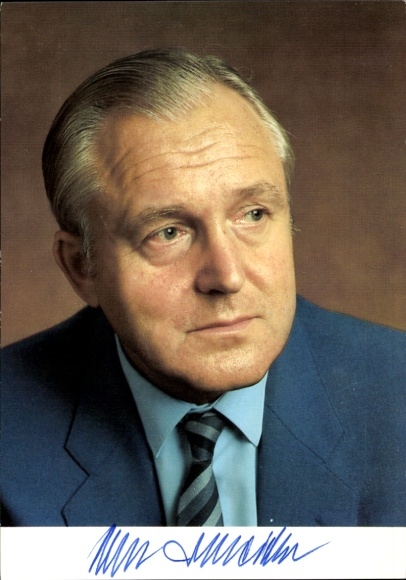 PC politician Oscar Schneider, portrait, autograph