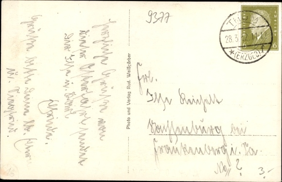 Postcard Thum in the Erzgebirge of Saxony, day room of the youth hostel