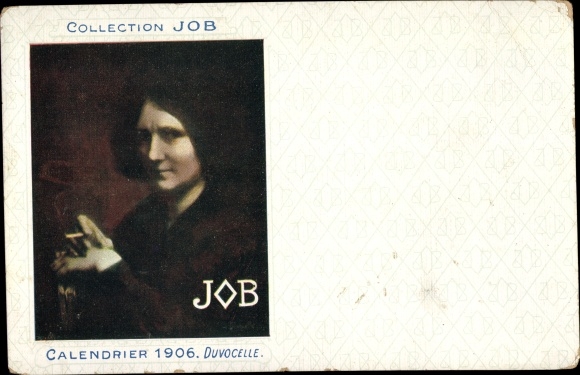 Artist PC Duvocelle, Collection Job, Calendrier 1906, woman, cigarette