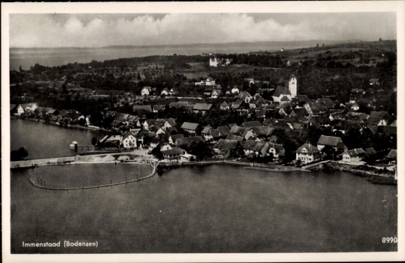Ak Immenstaad am Bodensee, Fliegeraufnahme