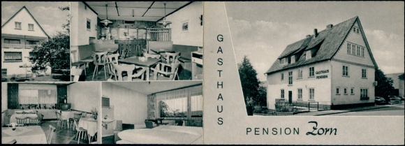 Klapp Postcard Wellen Edertal Hessen, Gasthaus Pension Otto Zorn