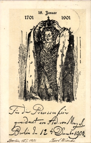 Künstler Ak von Menzel, Adolph, König Friedrich II. von Preußen, Friedrich der Große