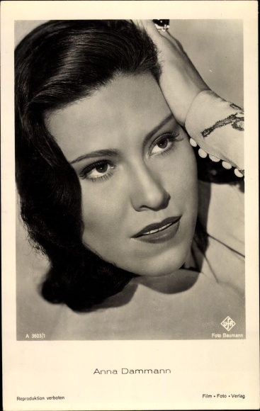 Ak Schauspielerin Anna Dammann, Portrait