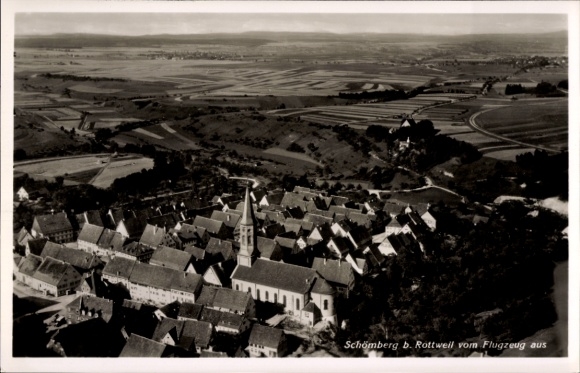 Ak Schömberg (bei Rottweil) Zollernalbkreis, Fliegeraufnahme