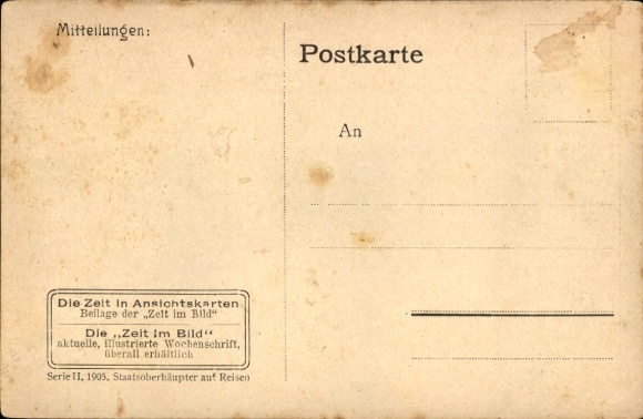 Postcard Heads of State on Tour, President Theodore Roosevelt Delivers a Speech at Every Station