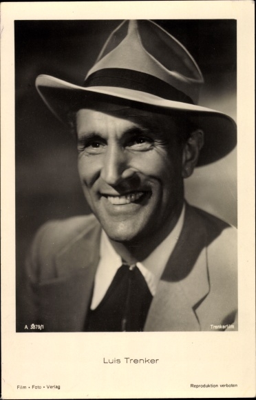 Postcard actor Luis Trenker, portrait